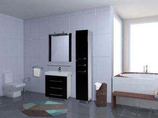 Зеркало Bellezza Рокко 70см чёрный 00000001230