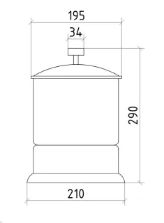 Ведро Boheme Royal Cristal 10927-CR-B хром/чёрный