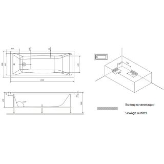 Акриловая ванна Am.Pm Gem W93A-150-070W-A 150х70