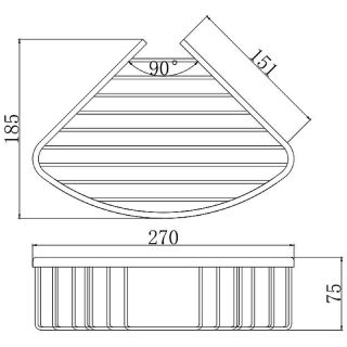 Полка корзина Aquatek AQ4006MB угловая Черная матовая