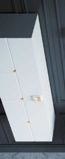 Пенал Armadi Art Vallessi Avangarde Piazza 120см белый/золото 844-WG