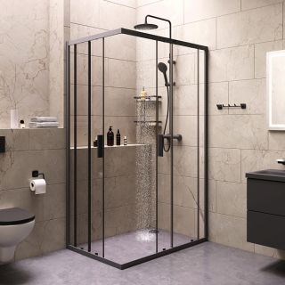Душевой уголок AM.PM Gem S WK93ER  профиль черный 120х80 см