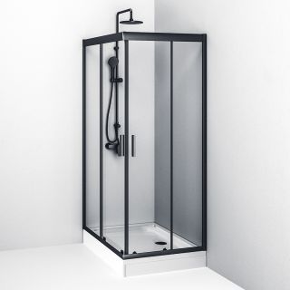 Душевой уголок Am.Pm Gem 120x80см чёрный матовый W90G-404-120280-BT