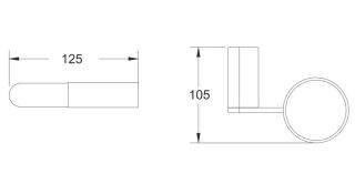 Стакан для ванной комнаты Rose RG1712H чёрный