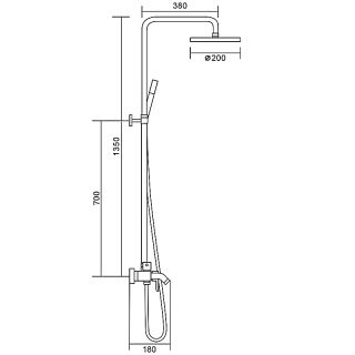 Душевая стойка Frap F2411 сатин