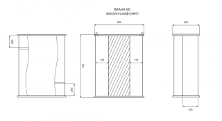 Зеркальный шкаф с подсветкой Misty Лиана 60см левый белый