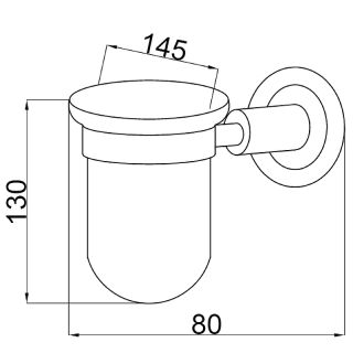 Стакан для зубных щёток Boheme Murano 10904-B-G золото/чёрный