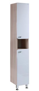 Пенал напольный Onika Стиль 403048 30см белый/ясень шимо