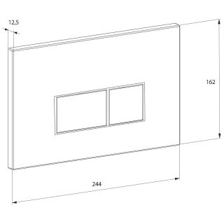 Клавиша смыва DQ Rhein  DB1499016 Белая