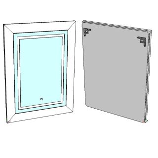 Зеркало с подсветкой Corozo Классика 60см белый SD-00000967