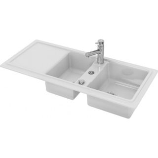 Мойка кухонная Duravit Cassia 7513110000 белая 116 см