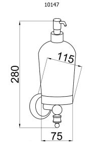 Дозатор Boheme Vogue Nero хром 10197