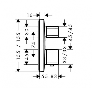 Смеситель для душа Hansgrohe Ecostat E 15707000S хром