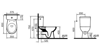 Унитаз VitrA S10 SmoothFlush 9864B003-7201 напольный