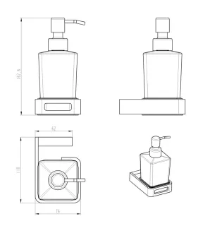 Дозатор для жидкого мыла Boheme Q 10957-NB брашированный никель