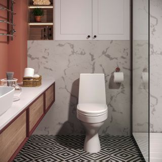 Унитаз  Aringa Сиена AR01005WH с бачком и сиденьем Микролифт