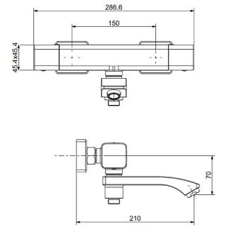 Смеситель для ванны Raglo R01.36 с термостатом хром