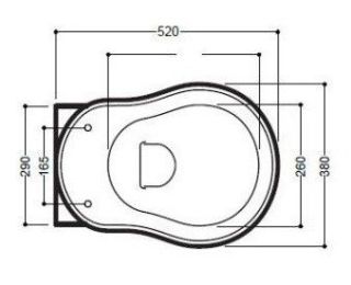 Сиденье для унитаза Kerasan Retro 108804 с крышкой черной