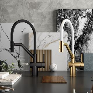 Смеситель для кухни Raglo R86.41.05 со съемным изливом на магните сатин