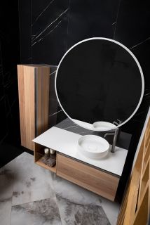 Раковина накладная Armadi Art Sole Corian 801-MW 40 см белый матовый