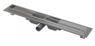 Душевой лоток AlcaPlast Low с порогами для перфорированной решетки 75см хром APZ101-750