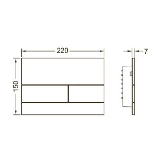 Клавиша смыва TECE TECEsquare 9240824 белый сатин