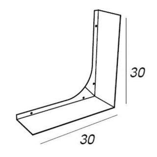 Полка металлическая для зеркала 45012 Cezares 30x30 Bellagio 45013