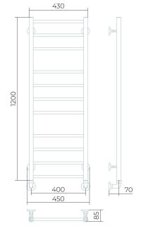 Водяной полотенцесушитель Larusso Джаз премиум П11 40x120см хром 4670078535535