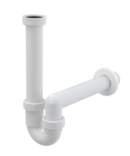 Сифон для мойки AlcaPlast трубчатый с накидной гайкой 6/4" A80-DN40