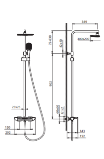 Душевая система Timo Helmi SX-1170/03 чёрный