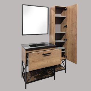 Comforty Зеркало "Бредфорд-75" черный