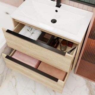 Тумба под раковину La Fenice Tesoro FNC-01-TES-DNN-100-2 Дуб небраска натуральный 100 см