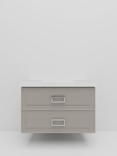 Тумба под раковину La Fenice Cubo FNC-01-CUB-C-100-2 Бежевая матовая 100 см