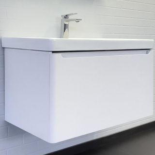 Тумба с раковиной Comforty Арзамас 80 00-00017177 подвесная Белая матовая