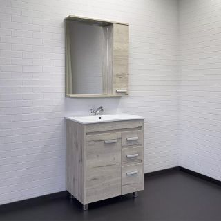 Тумба с раковиной Comforty Марио 00-00016096 75 см Дуб дымчатый