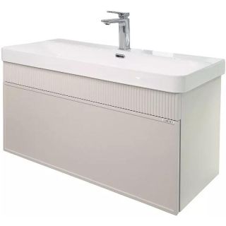 Тумба с раковиной Comforty Мадрид 00-00020148 101 см Серый шелк