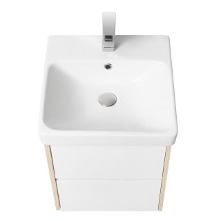 Тумба под раковину Акватон Сканди 45см белый/дуб верона 1A251601SDB20
