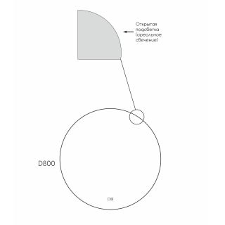 Зеркало Reflexion Hoop RF4343HO с сенсором антипаром холодной подсветкой 80х80