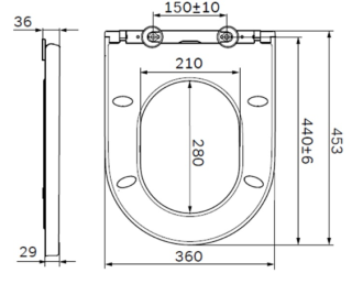 Крышка для унитаза Am.Pm INSPIRE C507854WH slim с микролифтом быстросъемное