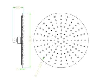 Верхний душ Rav Slezak KS0011 хром