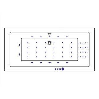 Гидромассажная ванна WHITECROSS Savia Duo 0103.170080.100.NANO.GL170x80 Nano золото