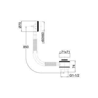 Слив-перелив Allen Brau Infinity 5.21028-31 click-clack Черный матовый
