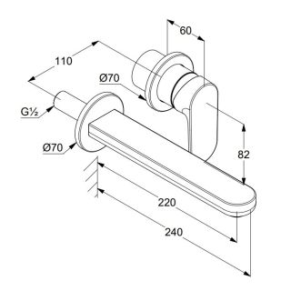 Смеситель для раковины Kludi Louva 242455375 белый матовый