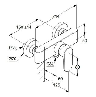 Смеситель для душа Kludi Louva 248310575 хром