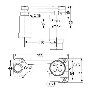 Смеситель для раковины Kludi BOZZ BLACK  SET 382453976S черный
