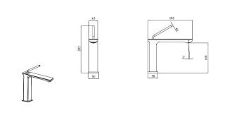 Смеситель для раковины Black&White Gravity 7105MB чёрный матовый