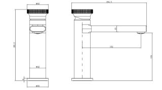 Смеситель для раковины Black&White Gravity 7107C хром