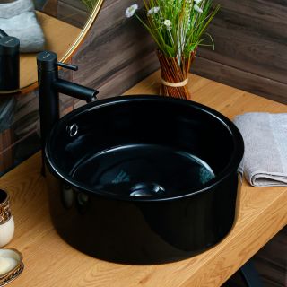 Накладная раковина Melana 7076b-805 42см чёрный