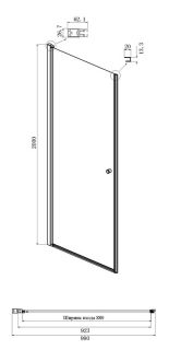 Душевая дверь Ambassador Elysium 111011111CX 100см хром/прозрачное