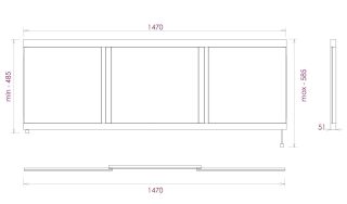 Экран под ванну Onika Одио Нова 515018 150см белый